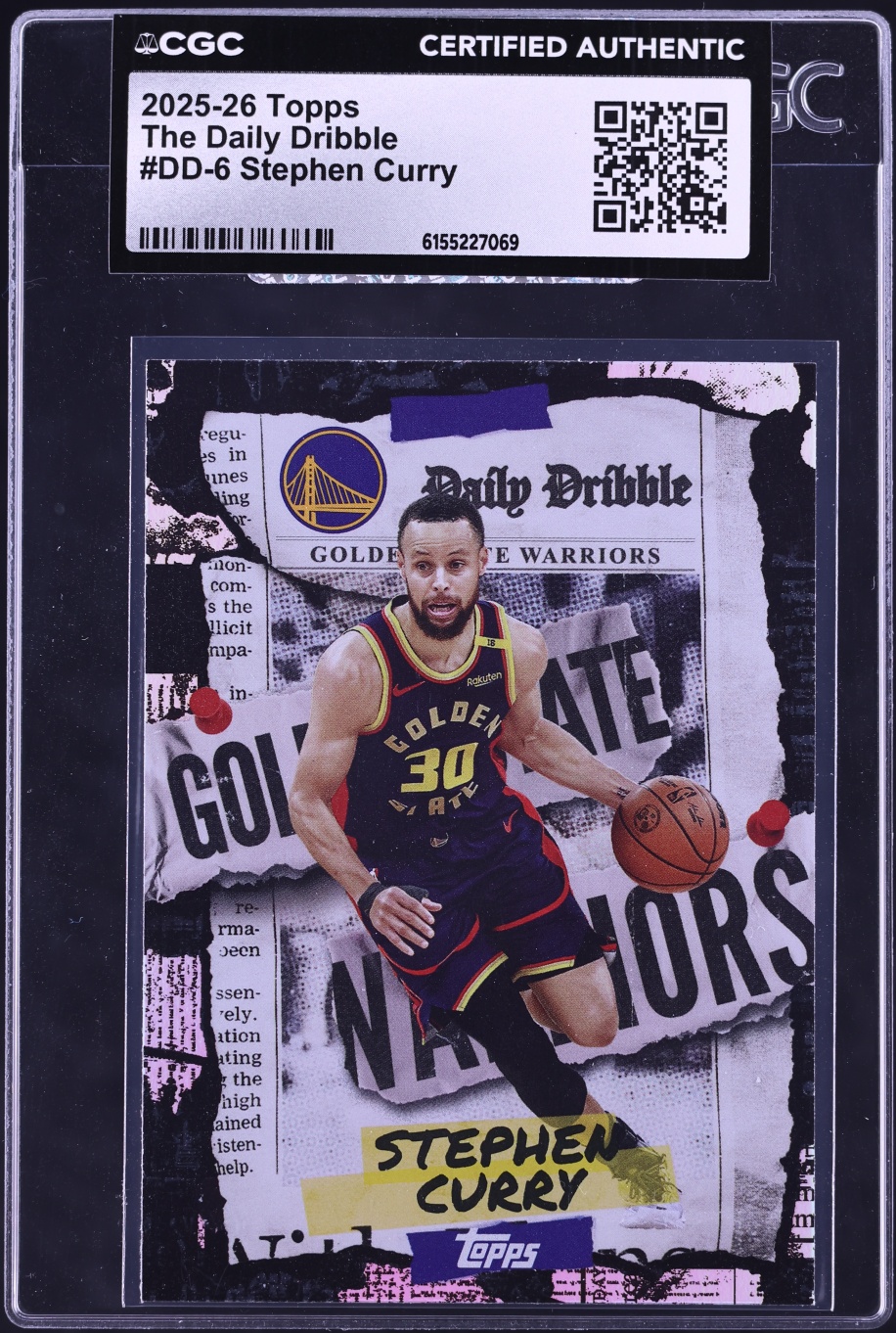 2025 Topps The Daily Dribble Stephen Curry #DD-6 CGC AUTH