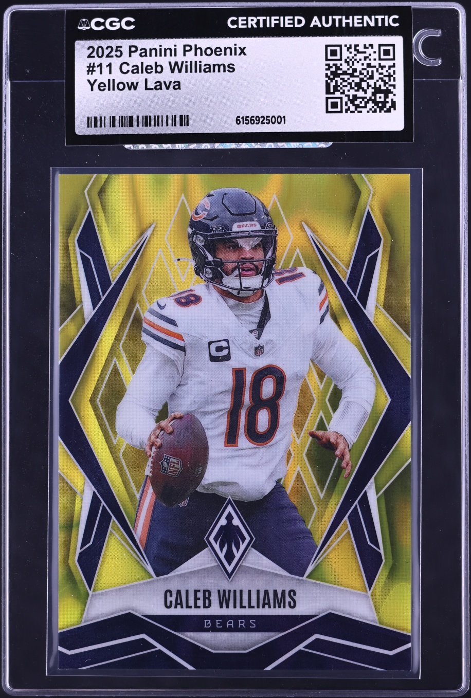 2025 Panini Phoenix Yellow Lava Caleb Williams /125 #11 CGC AUTH