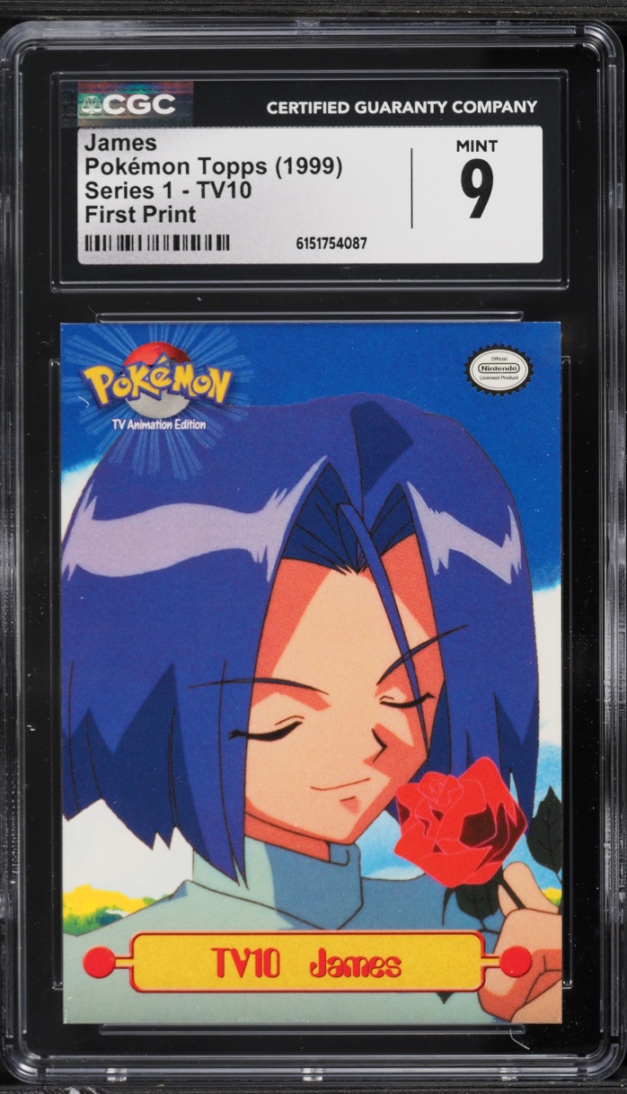 1999 Topps Pokemon Series 1 First Print James #TV10 CGC 9 MINT