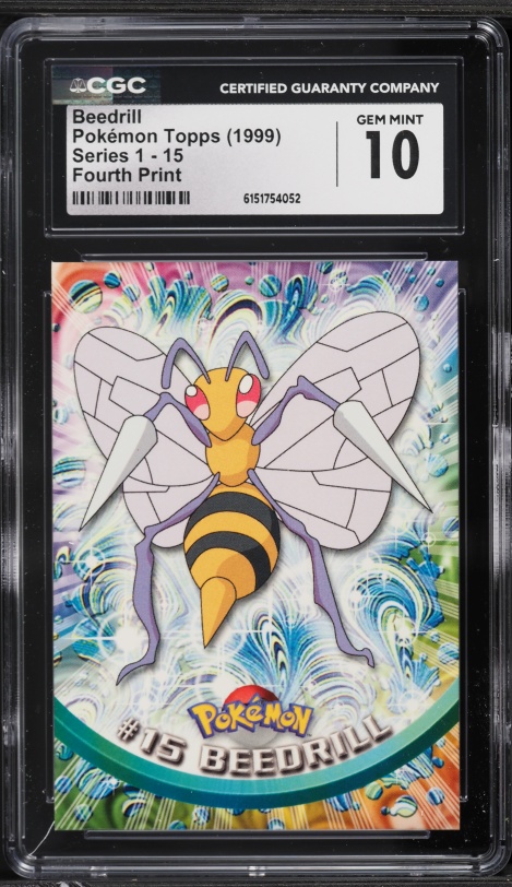 1999 Pokemon Base Set Shadowless 1st Edition Beedrill #17 PSA 9