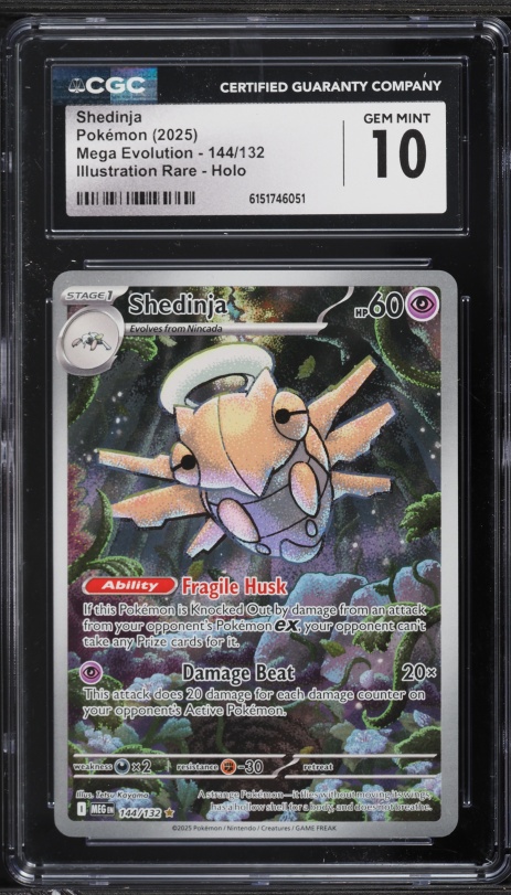 2025 Pokemon Mega Evolution IR Shedinja #144 CGC 10 GEM MINT on Fanatics Collect 2025 Pokemon Mega Evolution IR Shedinja #144 CGC 10 GEM MINT on Fanatics Collect