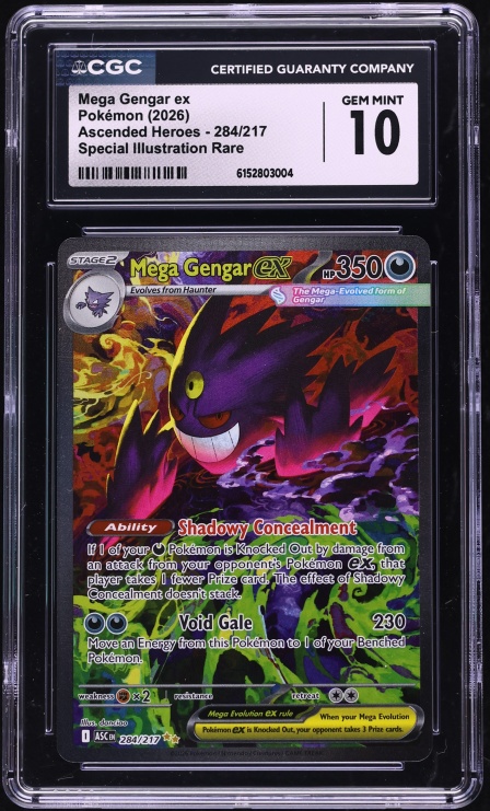 2026 Pokemon Mega Evolution Ascended Heroes SIR Mega Gengar ex #284 CGC 10 GEM MINT