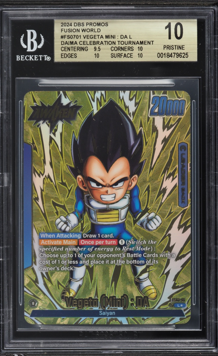 2024 Dragon Ball Super Fusion World Promo Daima Celebration Vegeta Mini Da L BGS 10 PRISTINE