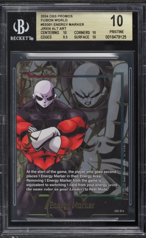 2024 Dragon Ball Super Promo Fusion World Alt Art Energy Marker Jiren  #E03-01 BGS 10 PRISTINE on Fanatics Collect
