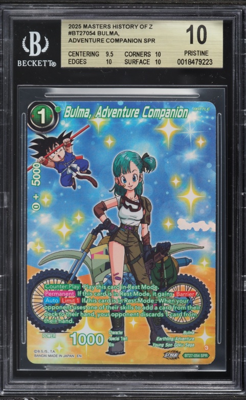 2025 Dragon Ball Super Masters History Of Z Bulma, Adventure Companion BGS 10 on Fanatics Collect 2025 Dragon Ball Super Masters History Of Z Bulma, Adventure Companion BGS 10 on Fanatics Collect