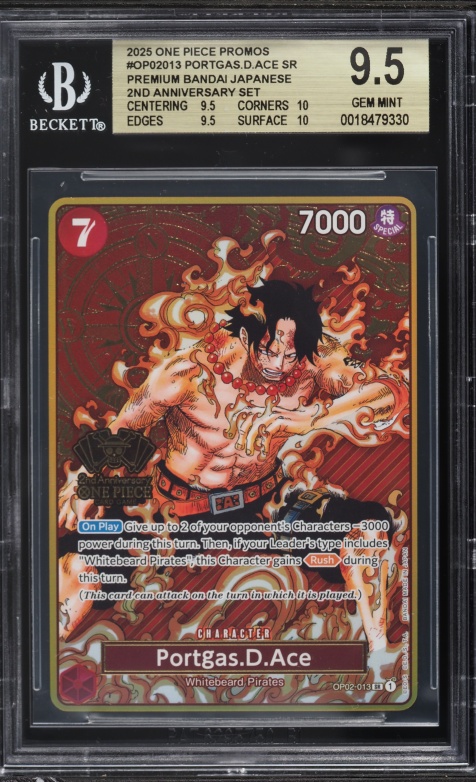 2025 One Piece Japanese Promo 2nd Anniversary Set SR Portgas D