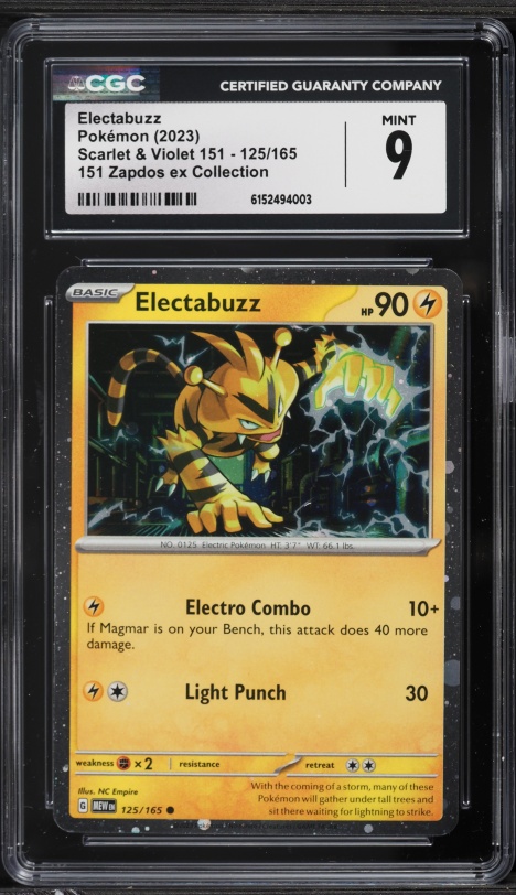 2023 Pokemon Scarlet & Violet Promo 151 Collection Cosmos Holo Electabuzz #125 CGC 9 MINT