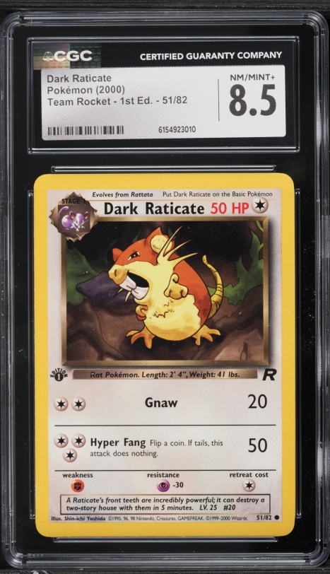 dark raticate pokemon card value 1st Edition Colorless Gnaw (20) Colorless Pokemon Single Card TEAM ROCKET