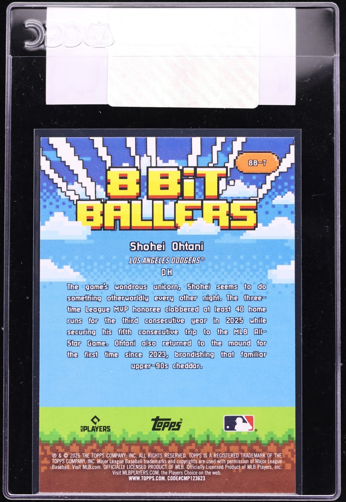 2026 Topps 8-Bit Ballers Celebration Mega Box Shohei Ohtani #8B-7 CGC AUTH