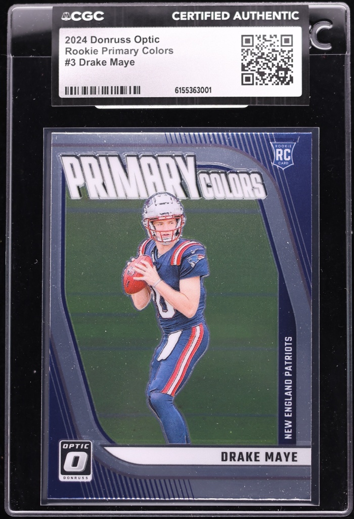 2024 Donruss Optic Primary Colors Drake Maye ROOKIE #3 CGC AUTH