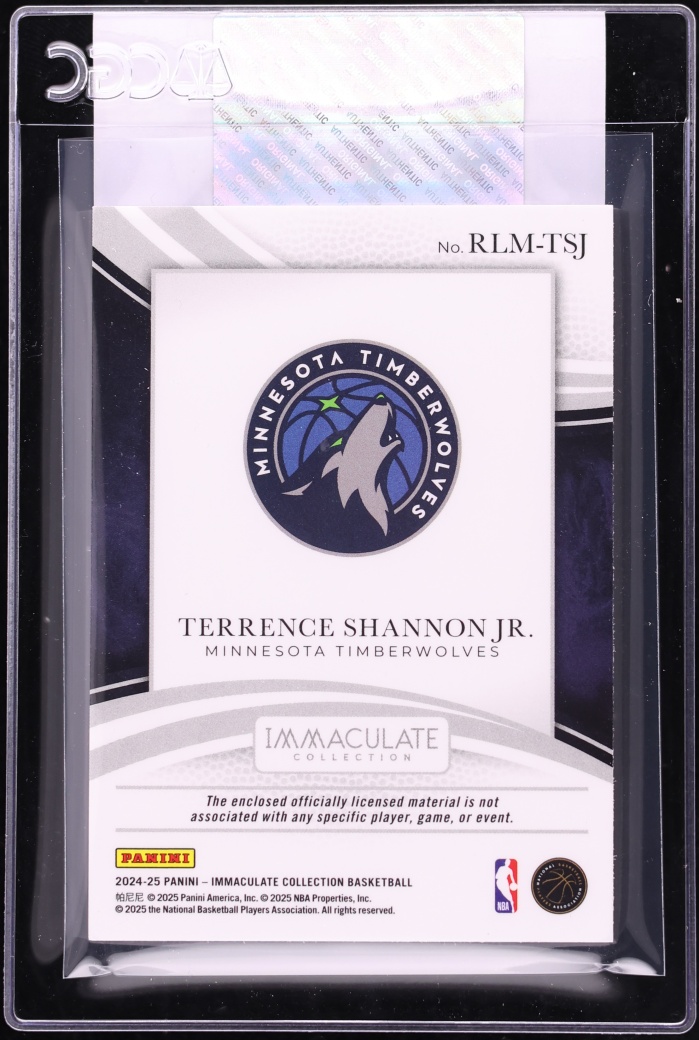 2024 Immaculate Collection Terrence Shannon Jr. ROOKIE LOGOMAN PATCH /5 #RLM-TSJ CGC AUTH
