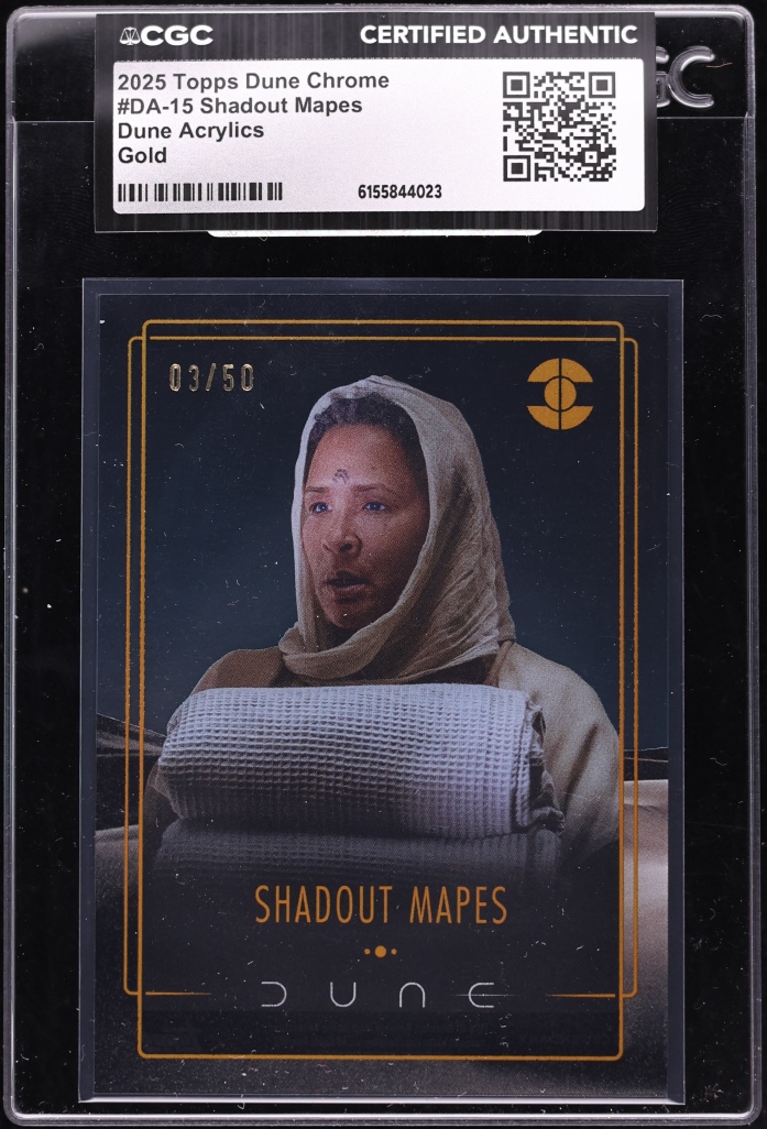 2025 Topps Chrome Dune Acrylics Gold Shadout Mapes /50 #DA-15 CGC AUTH