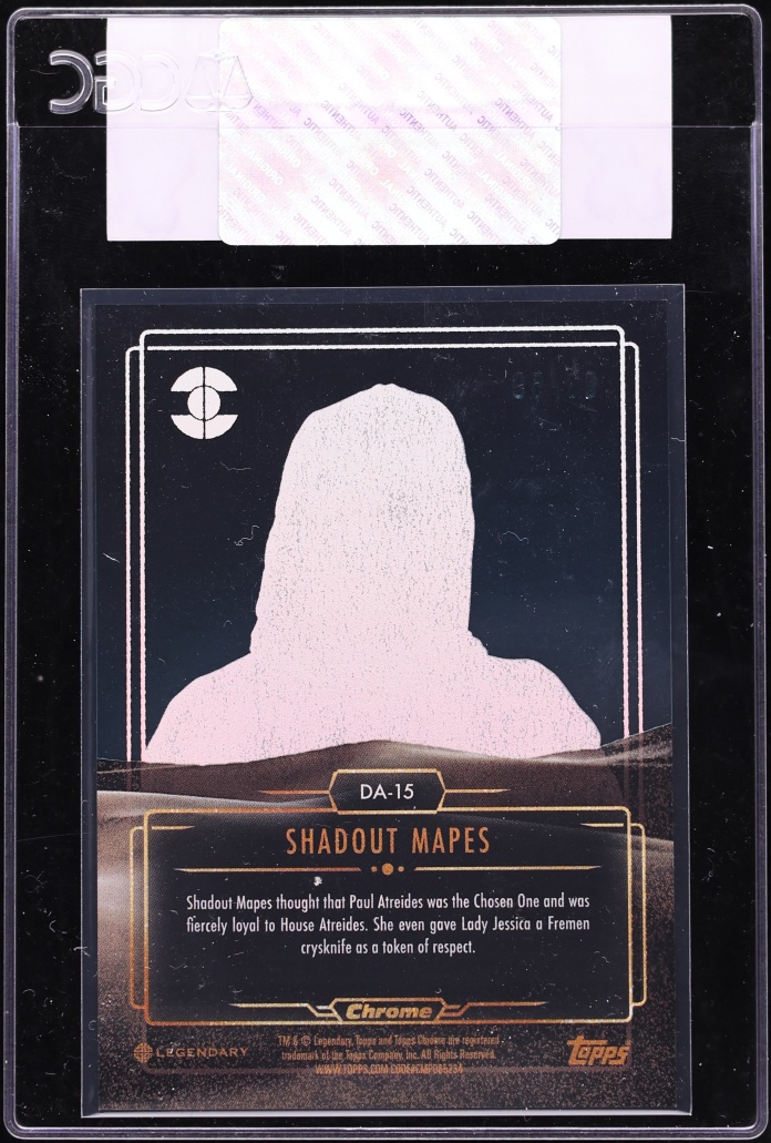 2025 Topps Chrome Dune Acrylics Gold Shadout Mapes /50 #DA-15 CGC AUTH