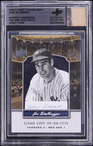 2008 Upper Deck Yankee Stadium Legacy Collection Joe DiMaggio PATCH AUTO #1309 BGS AUTH