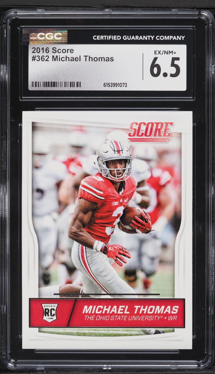 2016 Score Football Michael Thomas ROOKIE #362 CGC 6.5 EXMT+
