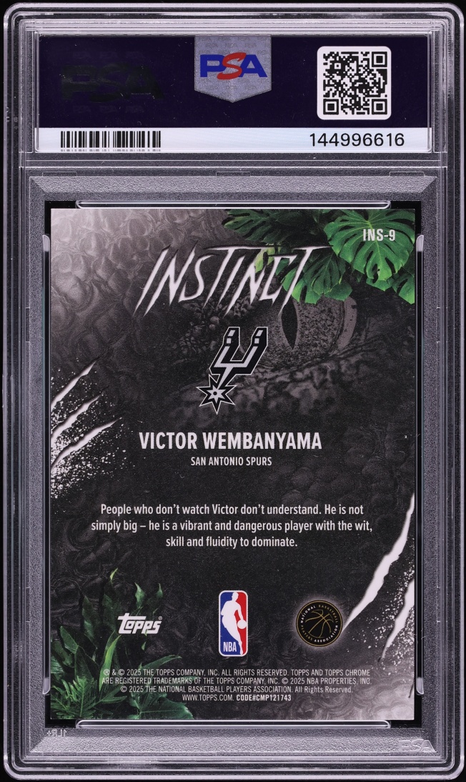 2025 Topps Chrome Instinct Gold Geometric Victor Wembanyama /50 #INS-9 PSA 10 GEM MINT