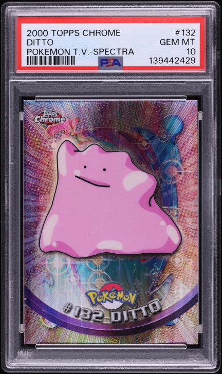 2000 Topps Chrome Pokemon Series 2 Spectra Ditto #132 PSA 10 GEM MINT