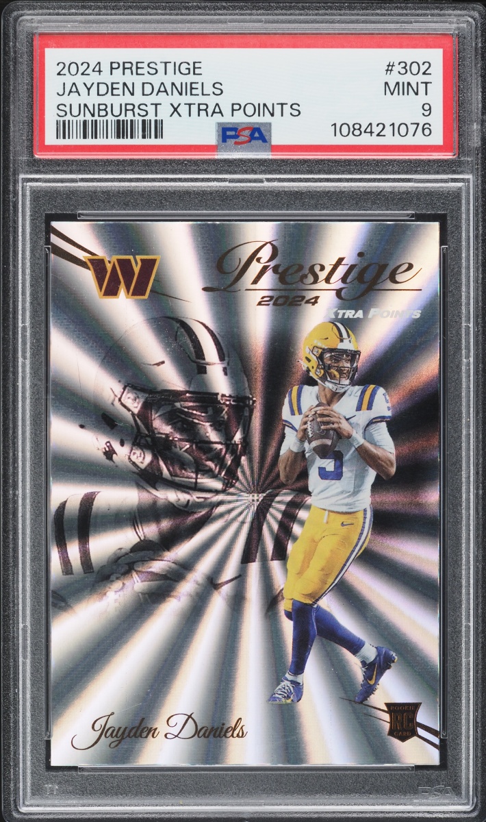 2024 Panini Prestige Sunburst Xtra Points Jayden Daniels ROOKIE #302 PSA 9 MINT
