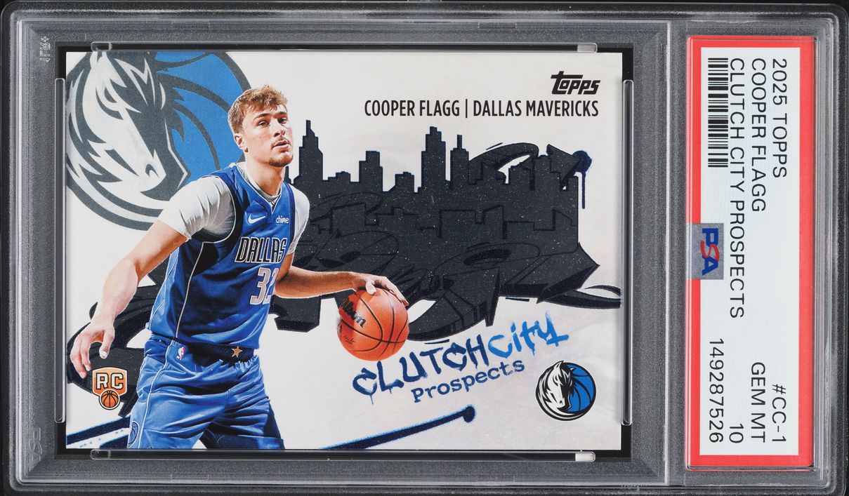 2025 Topps Clutch City Prospects Cooper Flagg ROOKIE #CC-1 PSA 10 GEM MINT