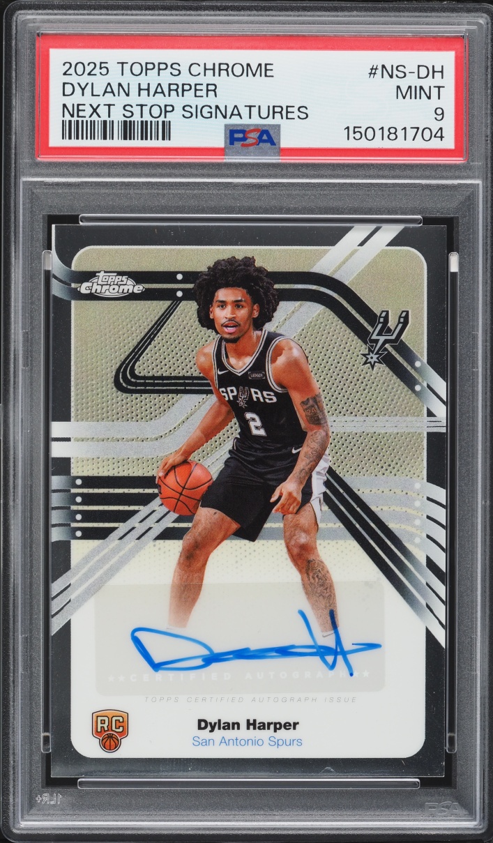 2025 Topps Chrome Next Stop Dylan Harper ROOKIE AUTO #NS-DH PSA 9 MINT
