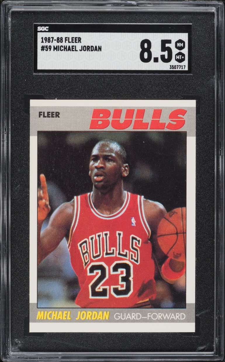 1987 Fleer Basketball Michael Jordan #59 SGC 8.5 NM-MT+