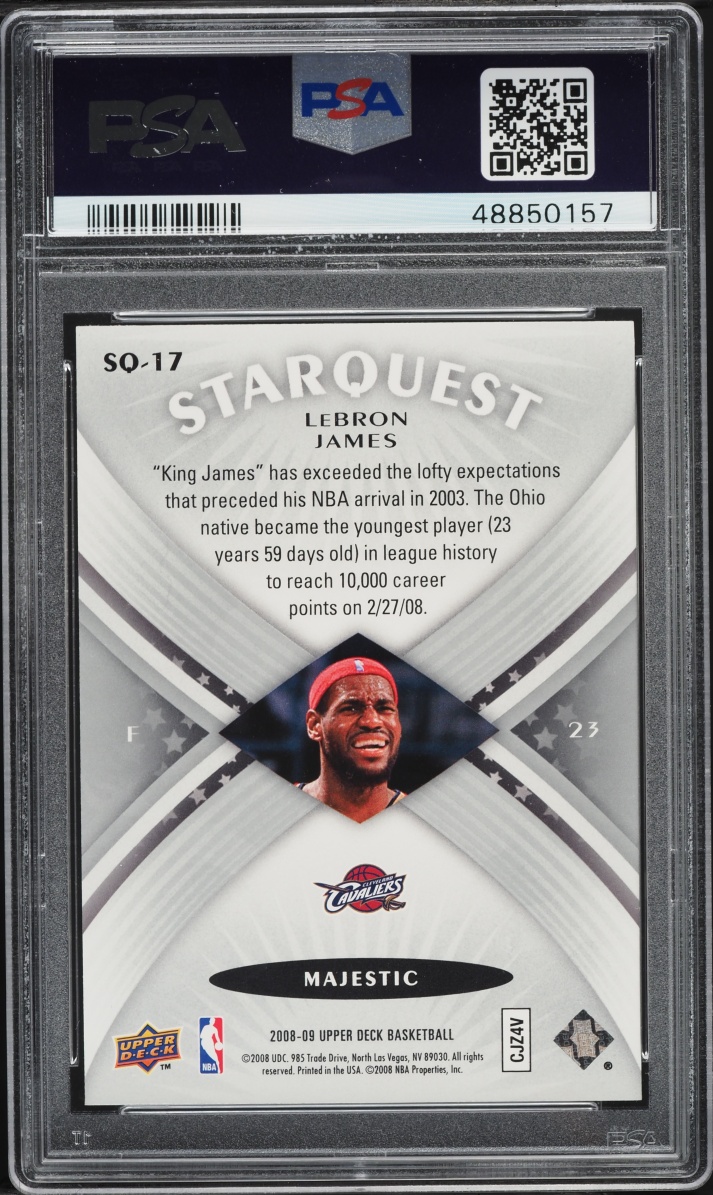 2008 Upper Deck Starquest Black LeBron James #SQ-17 PSA 10 GEM MINT