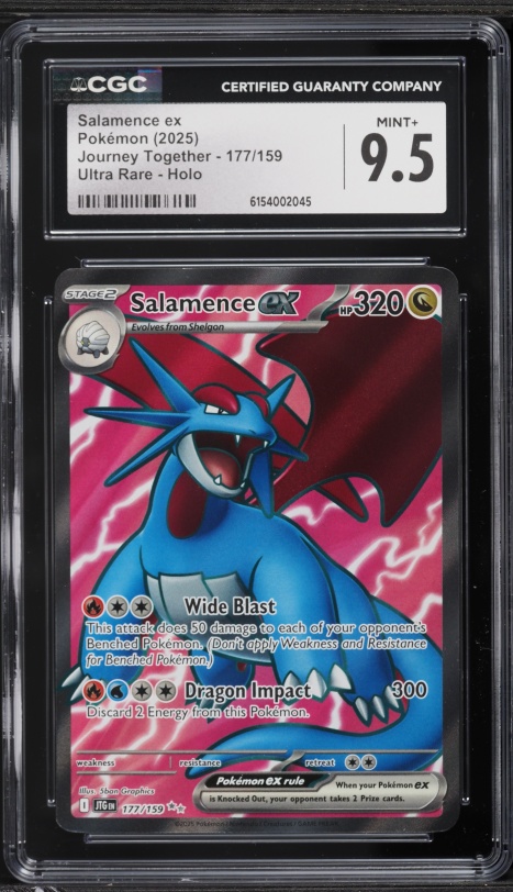 2025 Pokemon SV Journey Together Full Art Salamence ex #177 PSA 10