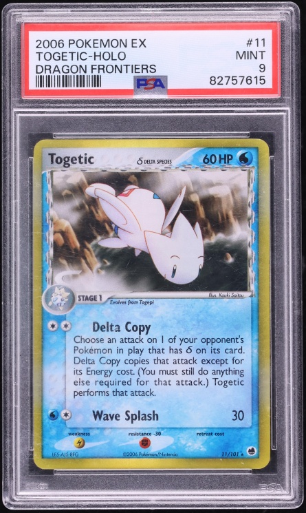 2006 Pokemon EX Dragon Frontiers Holo Togetic #11 PSA 9 MINT