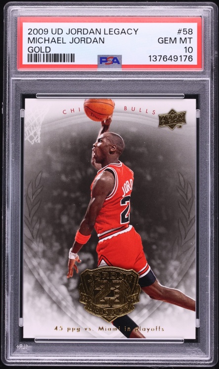 2009 Upper Deck Jordan Legacy Gold Michael Jordan #58 PSA 10 GEM MINT