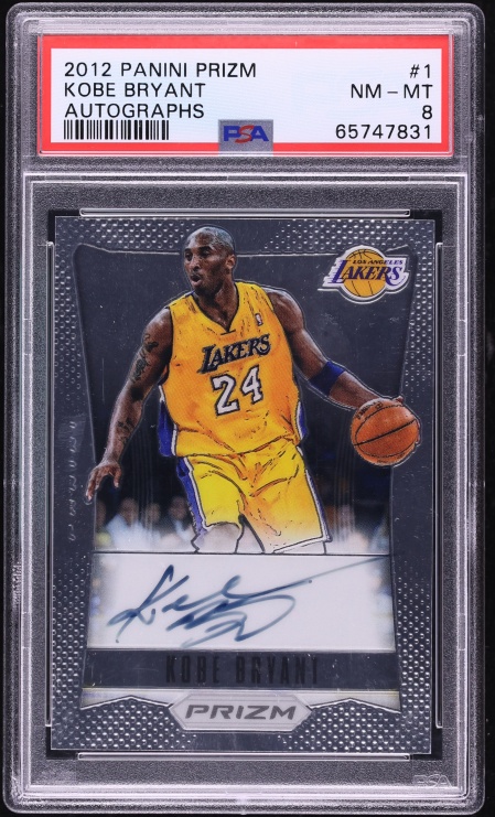 2012 Panini Prizm Kobe Bryant AUTO #1 PSA 8 NM-MT
