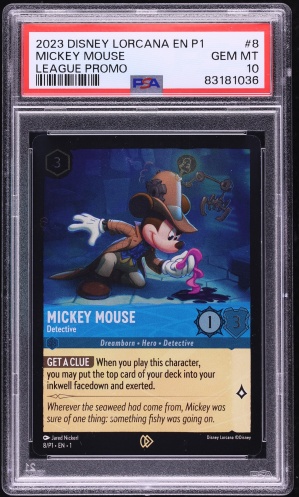 2024 Disney Lorcana D23 Expo Promo Mickey Mouse #07 PSA 10 GEM