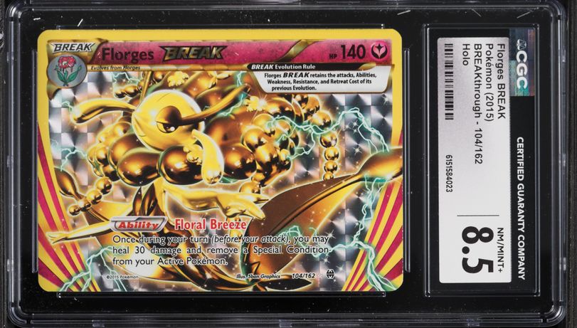 florges break pokemon card price (103/162) (League Promo) [XY: BREAKthrough] Moderately Played Reverse Holofoil Mx2 / D Florges BREAK 104/162 Pokemon XY