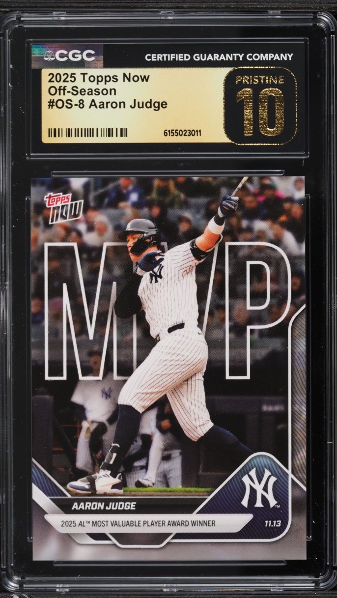 2025 Topps Now Off-Season Aaron Judge #OS-8 CGC 10 PRISTINE