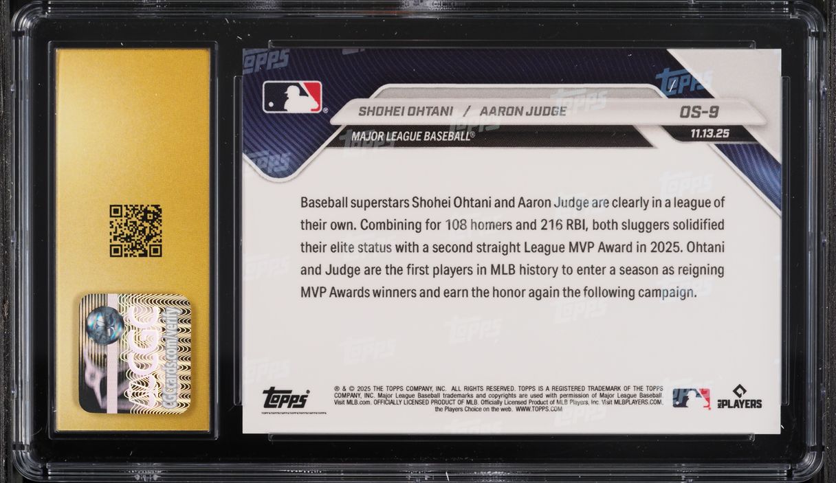 2025 Topps Now Off-Season Shohei Ohtani & Aaron Judge #OS-9 CGC 10 PRISTINE