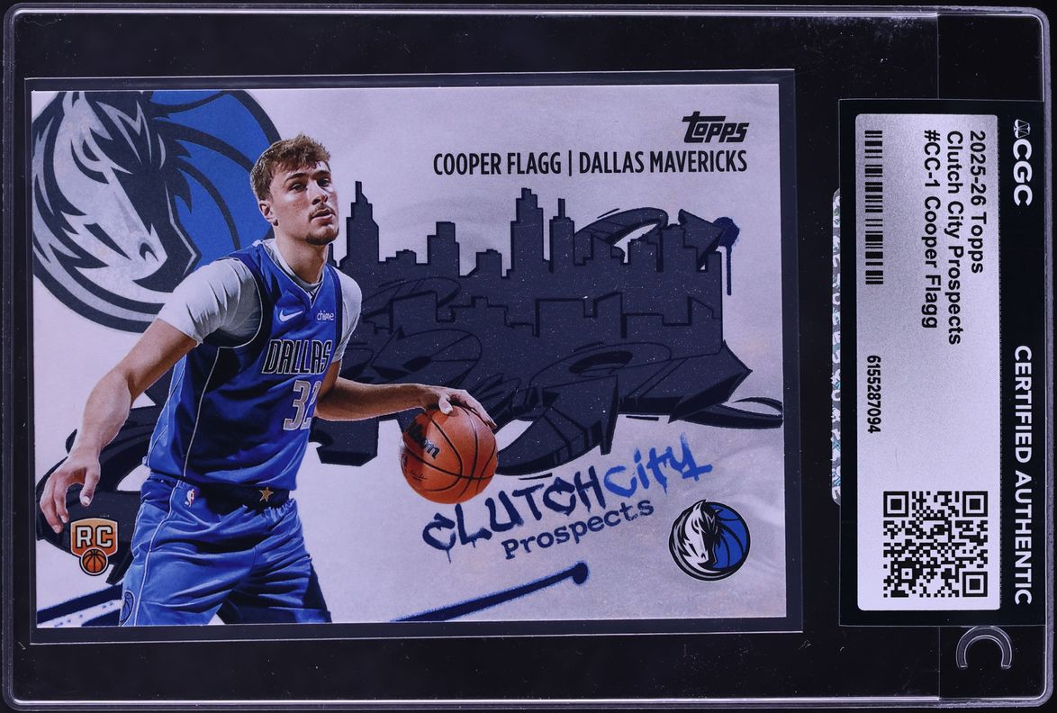 2025 Topps Clutch City Prospects Cooper Flagg ROOKIE #CC-1 CGC AUTH