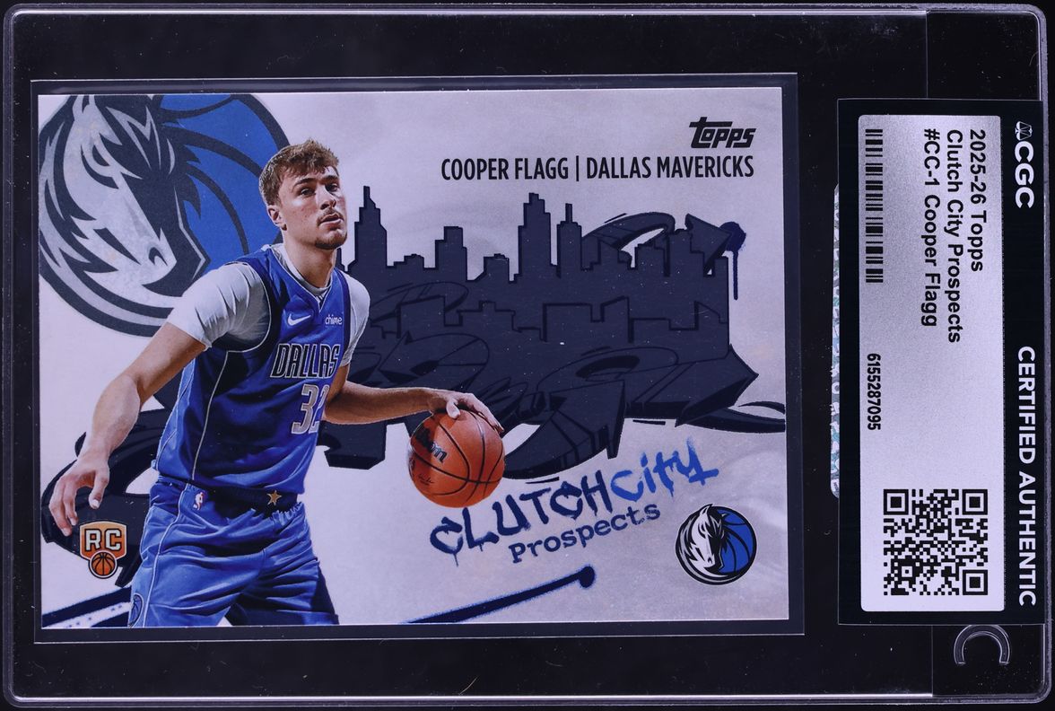 2025 Topps Clutch City Prospects Cooper Flagg ROOKIE #CC-1 CGC AUTH
