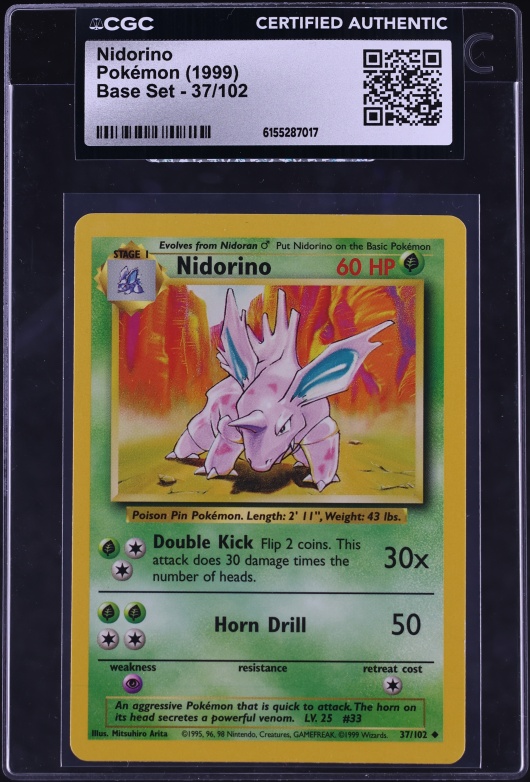 nidorino pokemon card price - 033/165 - Pokemon 151 - Reverse Foil [2G] Double Kick (30x) Flip 2 coins Pokemon Steam Siege Nidorino #44