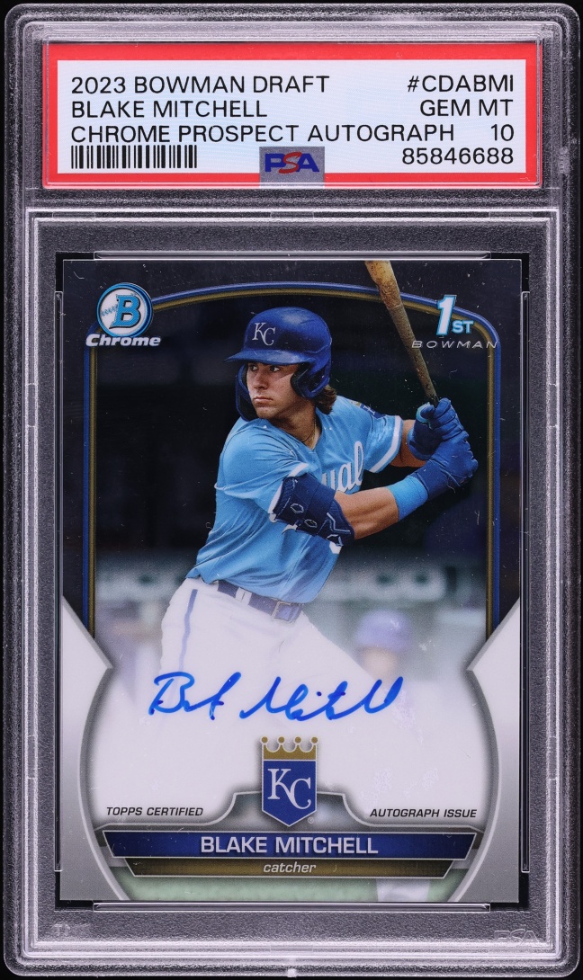 2023 Bowman Chrome Draft Blake Mitchell PROSPECT AUTO #CDA-BMI PSA 10 GEM MINT