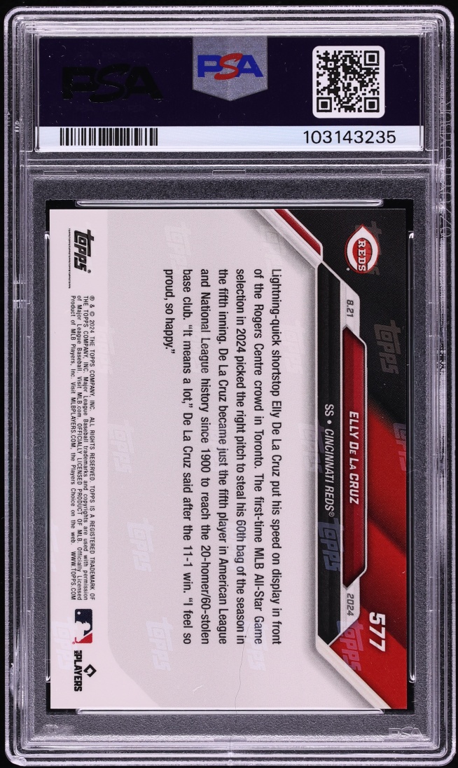 2024 Topps Now Elly De La Cruz ROOKIE #577 PSA 10 GEM MINT