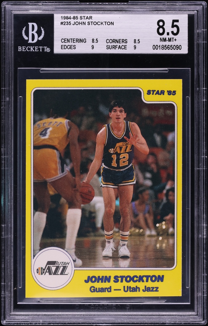 1984 Star Basketball John Stockton ROOKIE #235 BGS 8.5 NM-MT+