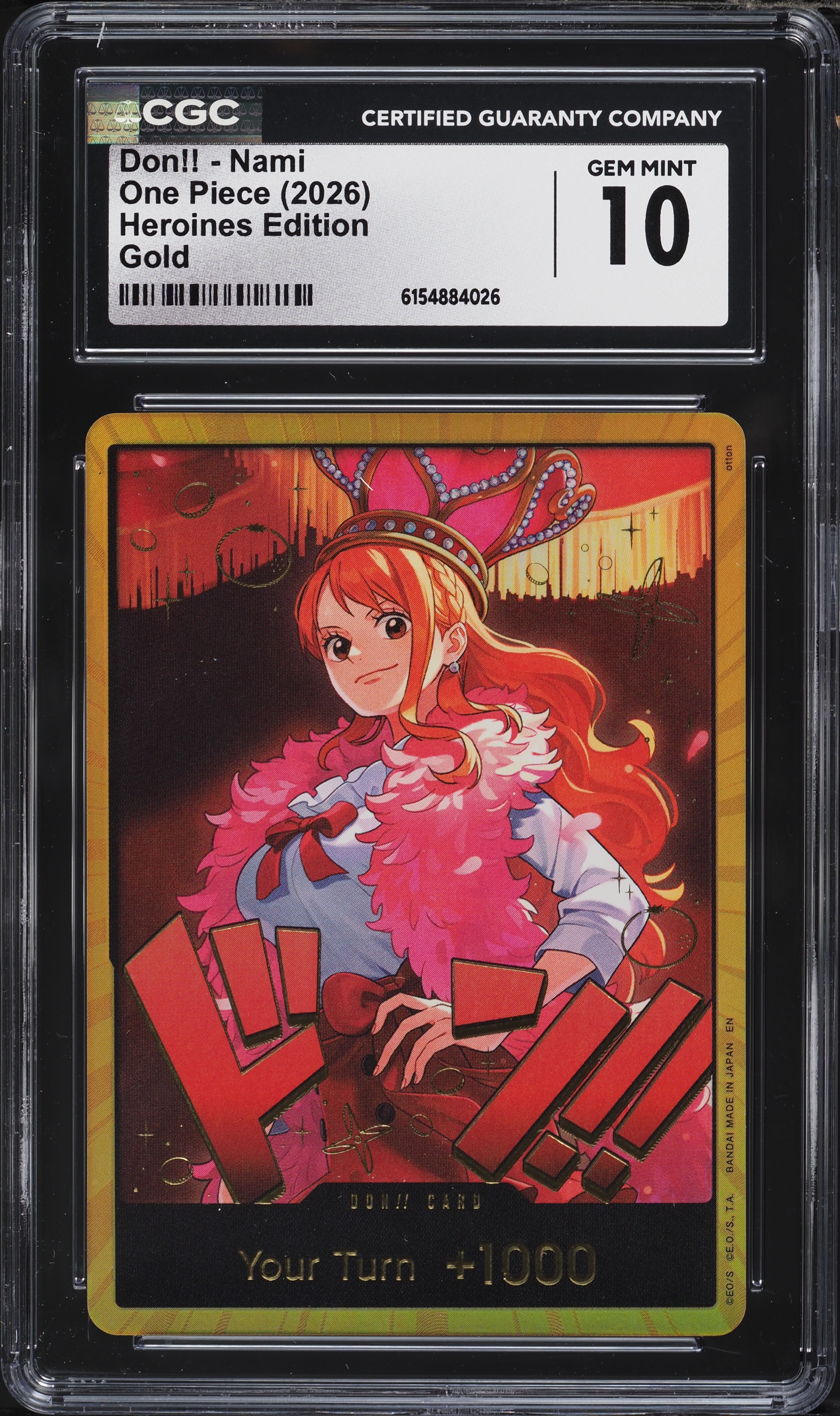 2026 One Piece Heroines Edition Gold Don!! Nami CGC 10 GEM MINT on