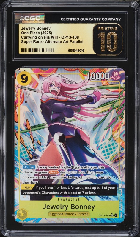Jewelry Bonney Super Rare OP13 CGC PRISTINE 10 on Fanatics Collect