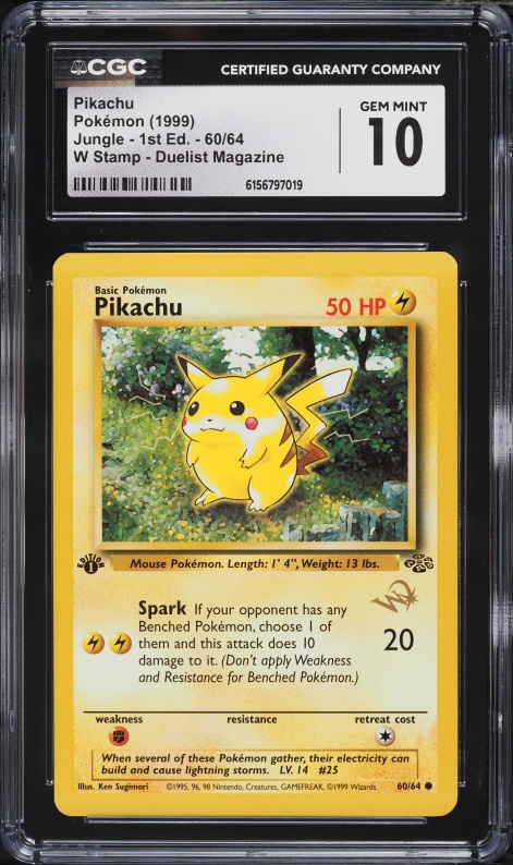 1999 Pokemon Spanish Base Set 1st Edition Pikachu #58 CGC 10