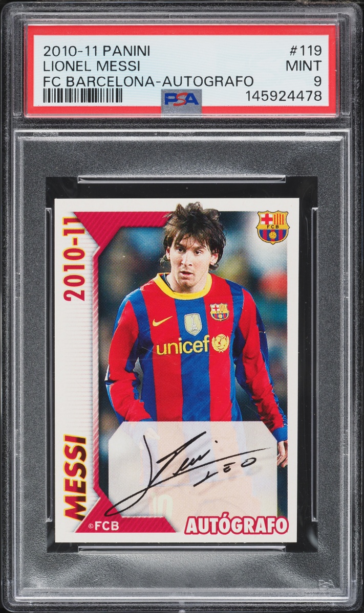 2010 Panini FC Barcelona Lionel Messi #119 PSA 9 MINT