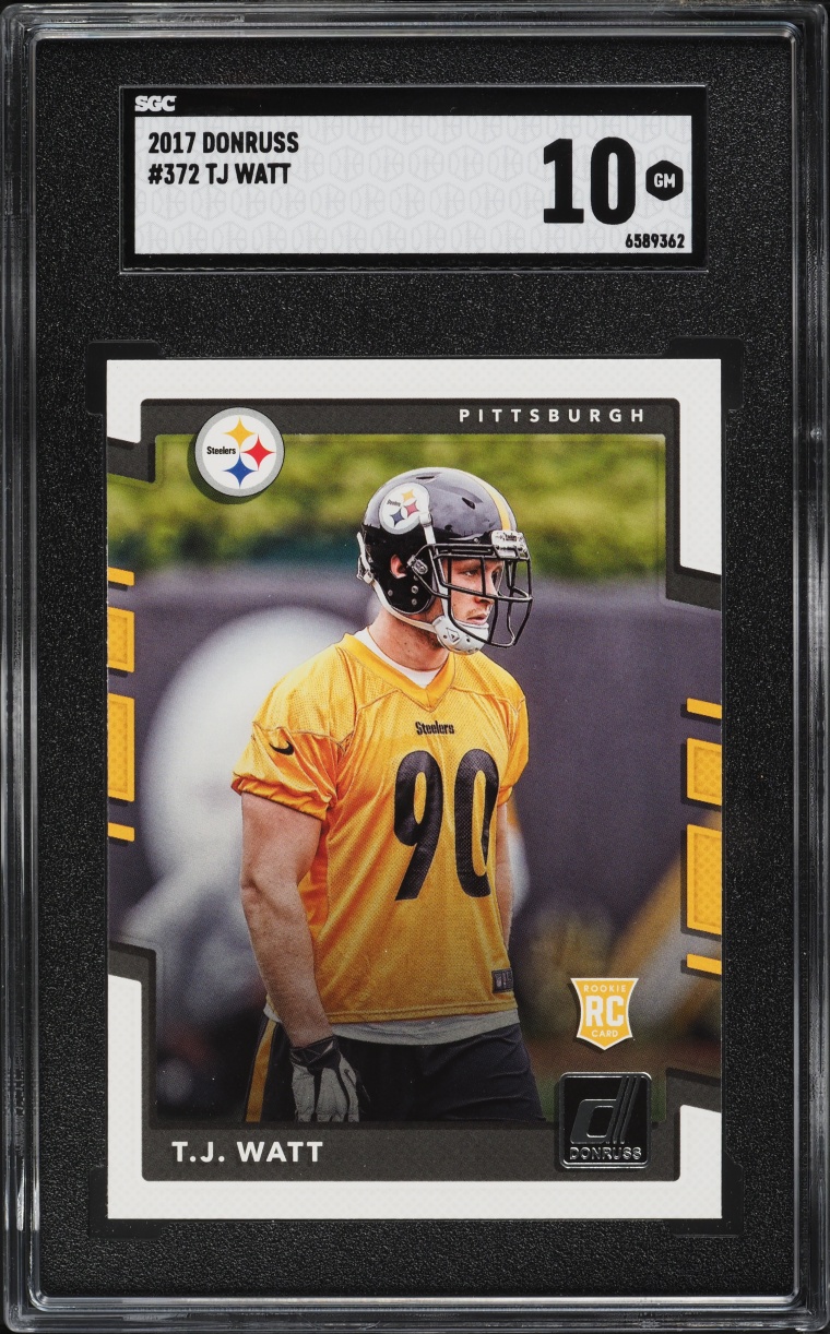 2017 Donruss TJ Watt ROOKIE #372 SGC 10 GEM MINT