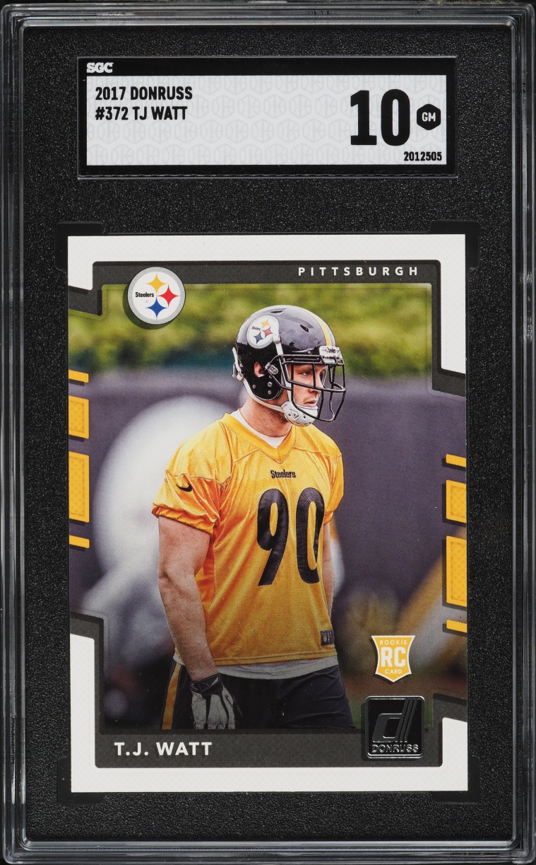 2017 Donruss TJ Watt ROOKIE #372 SGC 10 GEM MINT