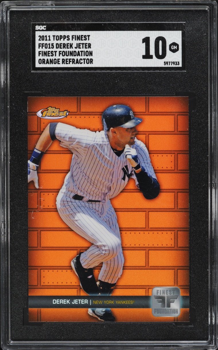 2011 Finest Foundation Orange Refractor Derek Jeter #FF015 SGC 10 