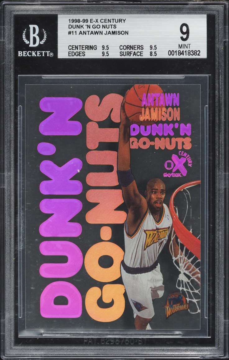 1998 Skybox E-X Century Dunk 'N Go Nuts Antawn Jamison ROOKIE #11 BGS 9 MINT