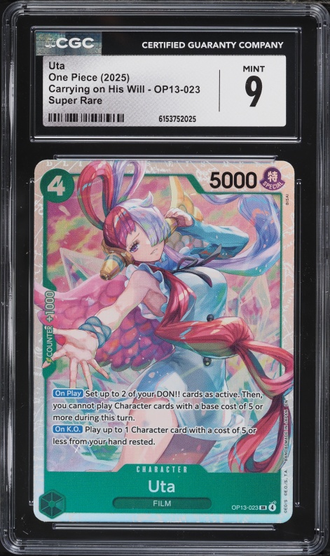 2023 One Piece Japanese Premium Card Collection Uta #P-031 PSA 10