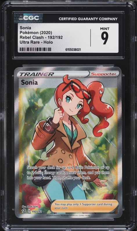 pokemon sonia trainer card - Sword & Shield - Rebel Clash - - 167/192 Search your deck for up to 2 Basic Pokemon or up to 2 basic Energy cards Sonia from Sword and Shield!